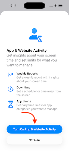 Enable App And Website Activity