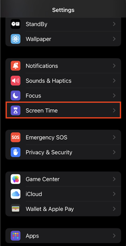 Screen Time Settings